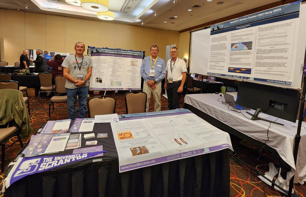 W0DAS, KF7ZN, AF8A at HamSCI Table